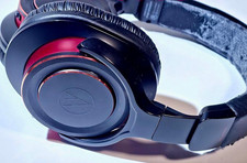 Audio Technica ATH-WS990BT Solid Bass Wireless Headphone Black Red Used Japan