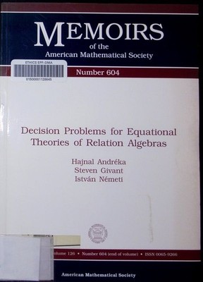 Decision problems for equational theories of relation algebras Hajnal An 2502450