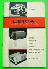 1962 LEICA CAMERA, EQUIPMENT,  ACCY's 124-pg DEALER CATALOG Brochure w/ PRICES