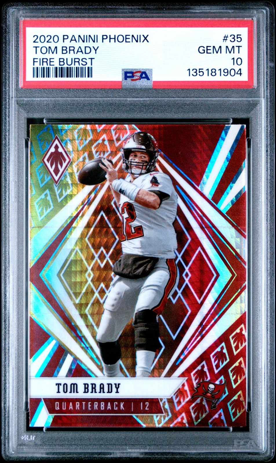 2020 Phoenix TOM BRADY Fire Burst #35 PSA 10 GEM MINT Patriots Buccaneer HoF🐐