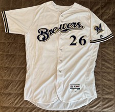 Milwaukee Brewers Game Worn Jersey Taylor Jungmann #26 Majestic 2016 Size 48