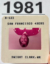 DWIGHT CLARK 1981 NFL FOOTBALL TV MEDIA SLIDE SAN FRANCISCO 49ERS ROOKIE