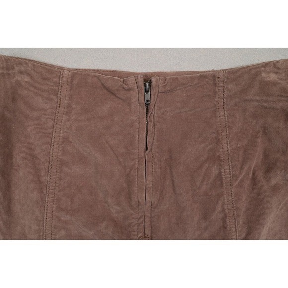 Free People Corduroy Mini Skirt Brown High Rise A-Line Women's Size S image 5