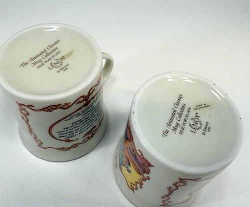 Tazas clásicas animadas Lenox Disney Mickey Mouse y Pluto Pooh & Tigger 1999 - Imagen 6 de 6