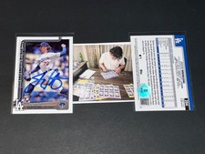 Justin Wrobleski Dodgers Auto Signed 2025 Topps Rookie Card Beckett Witness