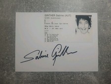 KK m.Orig.AG Sabine Ginther AUT Ski Alpin 1.WC 91/92 - kombinacja rzadkość!