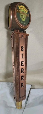Beer Tap 3 Sided Wood & Bronze Handle Sierra Nevada Pale Ale Harvest Hop IPA