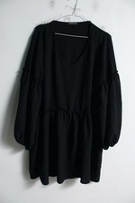 Boohoo Womens Mini Smock Dress - Black - Size 18 (j23)