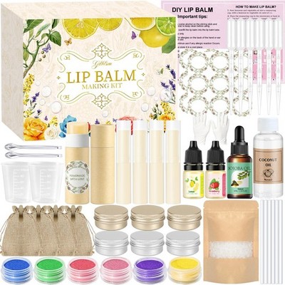 Lip Balm Making Kit- DIY Lip Balm Kit for , Make Your Own Moisturizing Lip Ba...