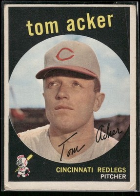 1959 Topps #201a Tom Acker White/lighter back