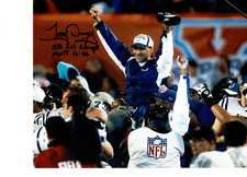 Colts Tony Dungy autographed 8x10 photo SB XLI Champs added carried off