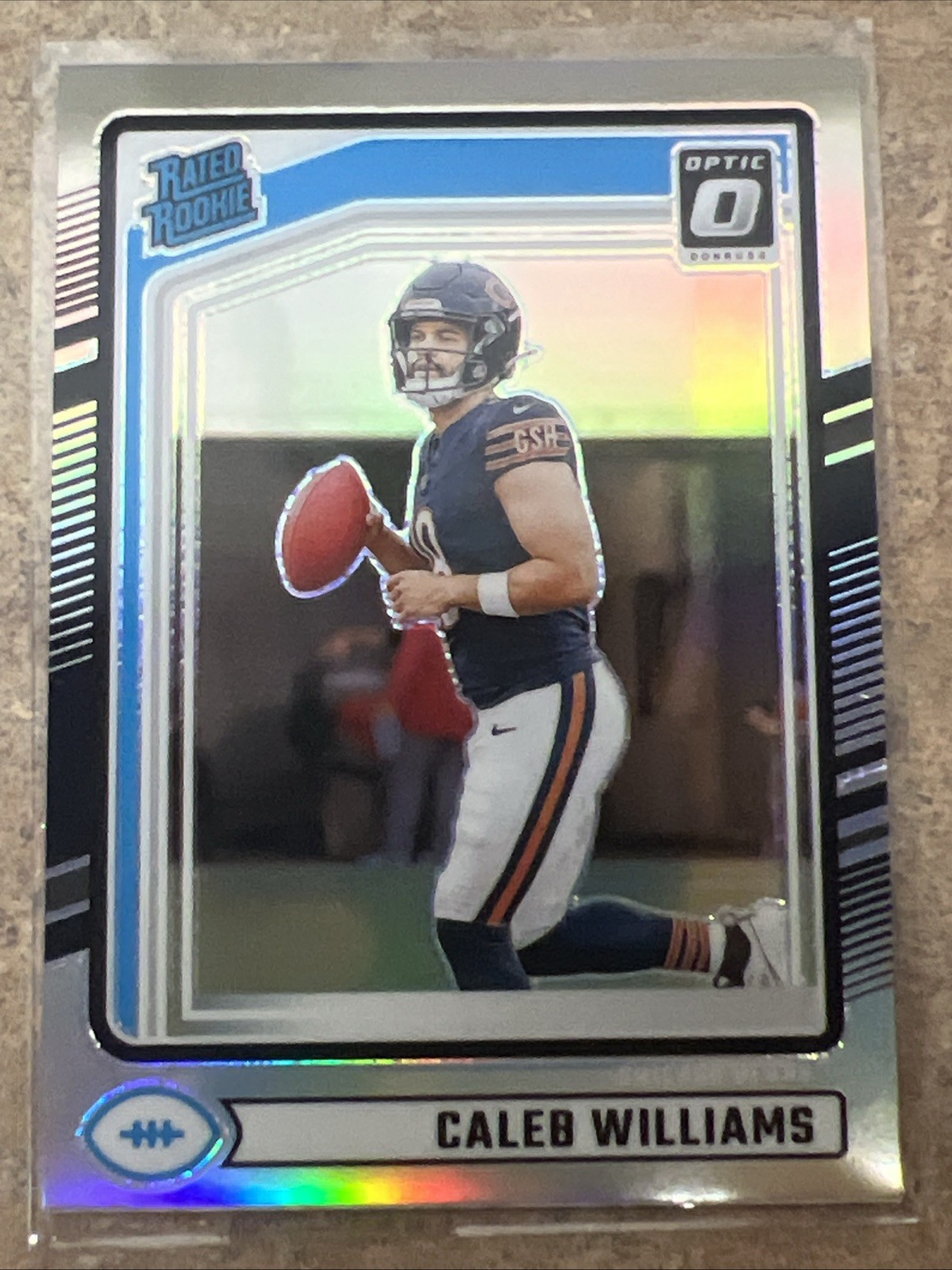 2024 Panini Donruss Rated Rookie Caleb Williams Optic Preview Holo Prizm