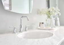 Moen Gibson Chrome Widespread Faucet w/Valve Bathroom High Arc Two Handle NEW
