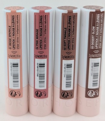 Sephora Sheer Shine Lipstick Lot Colors Includes #01, 02, 03, And 04 New 4pc Set