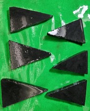 Lot of 6 banded gray obsidian arrowhead knapping preform blanks