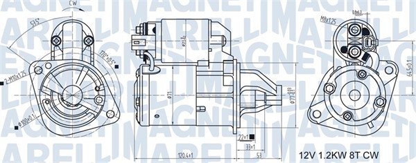 MAGNETI MARELLI-OE 063721465010 Starter for HYUNDAI,KIA