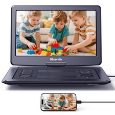 19" Portable DVD Player w/ 15.6" HD Swivel Large Screen 6 Hrs 5000mAh Battery