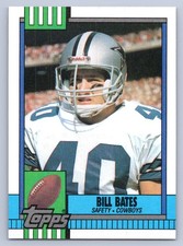 1990 Topps Bill Bates #490 Dallas Cowboys