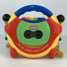 Little Tikes Sing Along Karaoke Machine Dual Microphone Cassette Recorder 1996