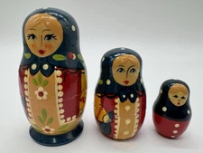 Russian Nesting Dolls Set Of 3 Russian 2000 Boropoackoe M M 3” 2” 1”