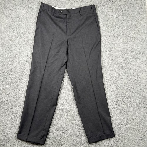 Zanella Devon Pants Mens 34 Wool Dress Trouser Made in Italy Cuffed Formal Class