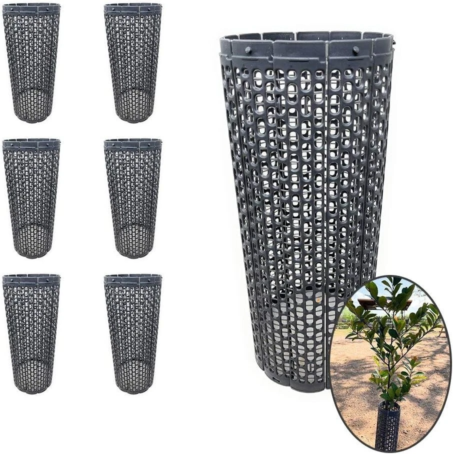 Plant Tree Guard Protector | Tall Wrap-Around Tubes | Slate - Image 3 of 4
