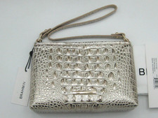 Brahmin Lorelei Croc Embossed Leather Shoulder Bag Golden Glow Melbourne NWT HTF