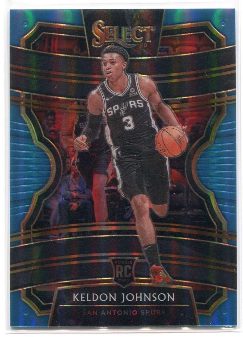 2019-20 Select Prizms Light Blue Refractor 45 Keldon Johnson Rookie 291/299