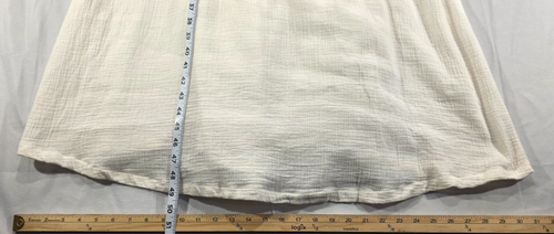 Anthropologie Moth Twofer Maxi Dress Cotton Gauze Skirt Knit Top Beige Womens L - Picture 17 of 17