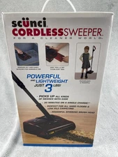 Scunci Cordless Swivel Sweeper Rechargeable Dirt Tray Lightweight 52009