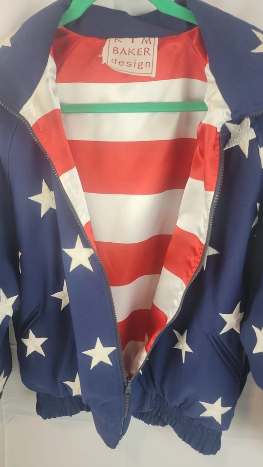 Chaqueta Bandera Americana Grande Adulto De Colección por Kim Baker Diseño C49 Foto 2 de 4