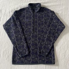 Vintage Columbia Made in USA Aztec Fleece Mens Medium Quarter Zip