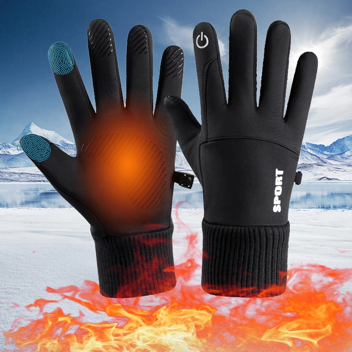 Waterproof Windproof Thermal Gloves, Touch Screen Winter Gloves for Extreme Cold