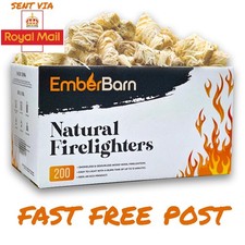 ? Fire Lighters for Woodburners Natural Firelighters Large Box - Pack Of 200 ? 0.05 per lighter