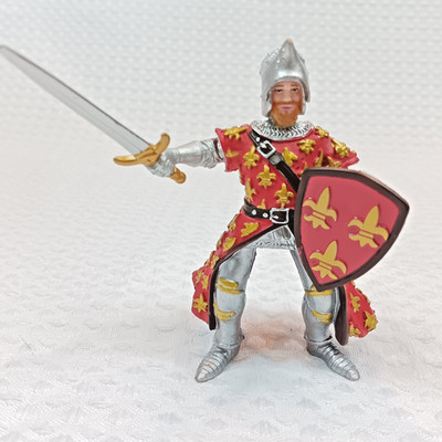 Red Prince Philip - Vintage 2005 Papo Knights & Castles 3.75'' Toy Figure 