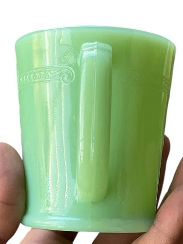 Fire King Jadite / Jadeite / Jade-ite Philbe D Handle Mug