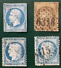 France Stamps X4 1870’s Used Hinged See Photos for Condition 1x Empire Franc