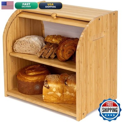 FoverOne Bamboo Bread Roll Top For Kitchen Countertop Storage WK-100-001-010