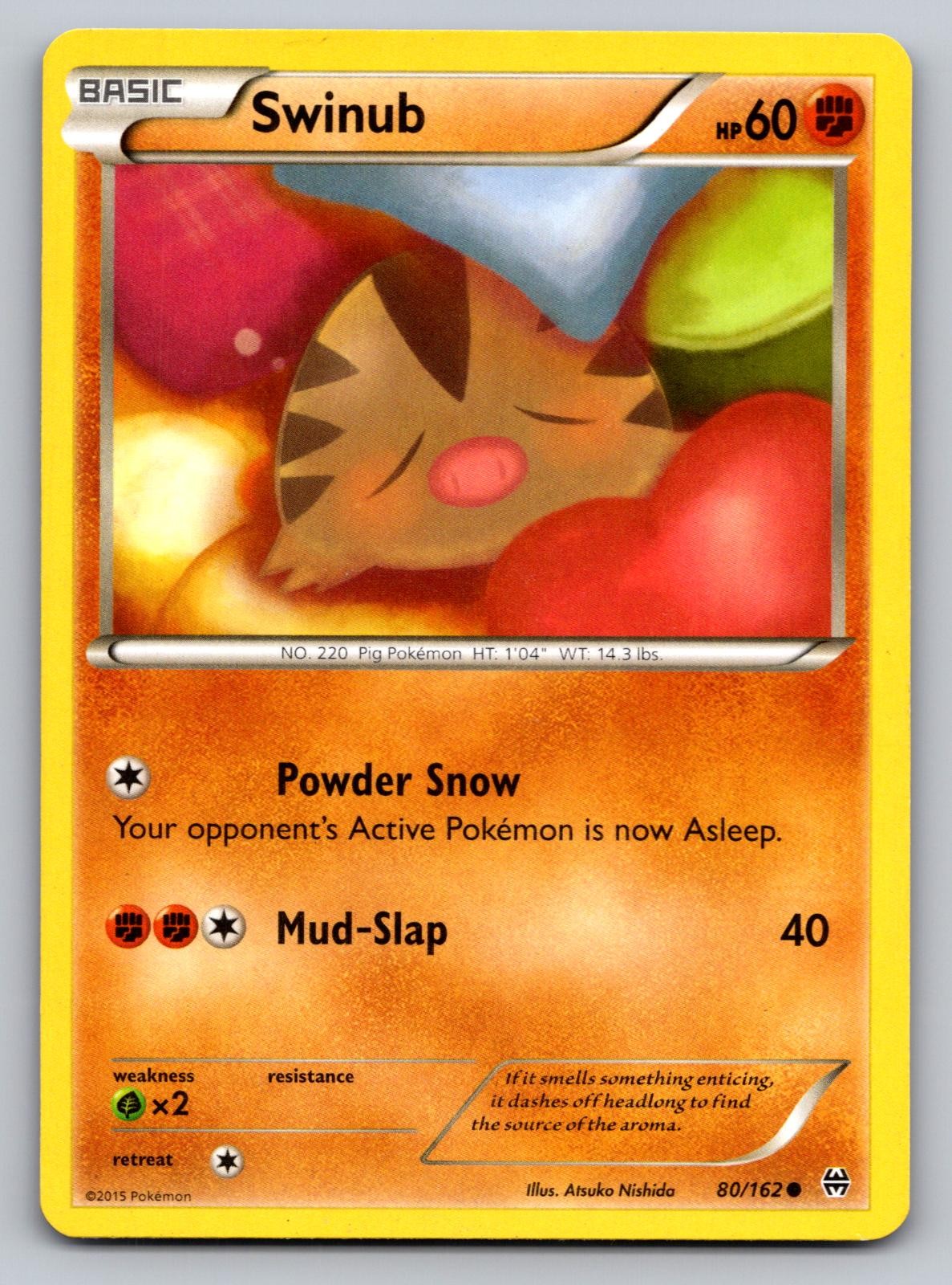 Swinub 80/162 Common BREAKthrough Pokemon Lightly Played