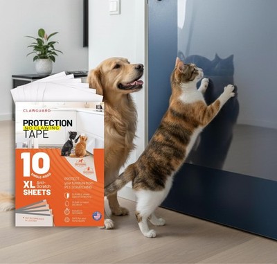 Protection Tape Sheets   10 XL (17x12 in) Pet Scratch Protectors   Door Scrat...