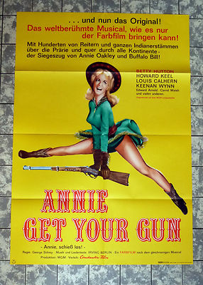 ANNIE GET YOUR GUN * HUTTON, KEEL - A1-FILMPOSTER WA -German 1-Sheet RR1950/´64 