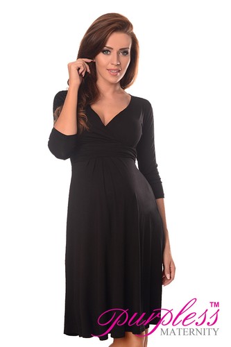 New Ladies MATERNITY DRESS V-Neck Pregnancy Size 8 10 12 14 16 18 Top 4400 - Picture 4 of 41