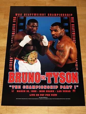 MIKE TYSON vs. FRANK BRUNO Fight 2 Original Poster 1996 / Original Vintage Mint