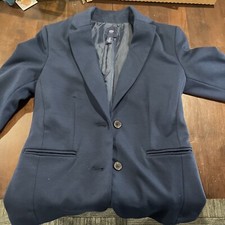 Gap Academy Navy Blue Blazer Two Button Pockets Womens Size 0