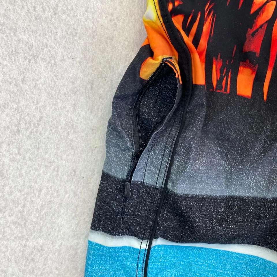 Board Shorts Mens Md Swim Trunks Roundtree & Yorke All Over Print Beachwear Surf - Image 3 of 4