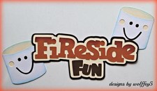 CRAFTECAFE CAMP TRAVEL KID TITLE paper piecing premade scrapbook piece WOLFFEY5