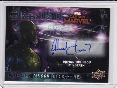 2020 UD AVENGERS ENDGAME CAPTAIN MARVEL DJIMON HOUNSOU AS KORATH AUTOGRAPH CARD | eBay