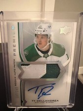 2020-2021 Ty Dellandrea Rookie Auto Patch #D /249 Premier Dallas Stars # AR-TD