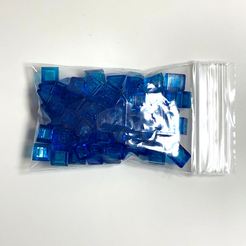 75 por lote NUEVO LEGO Transparente Azul 1x1 2/3 Tejas (50746/4244366) Queso Foto 3 de 3