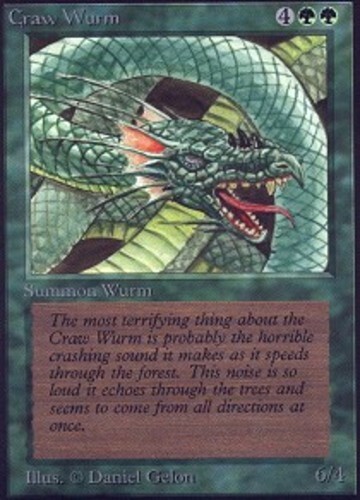 [1x] Craw Wurm Slight Play, English Beta MTG Magic